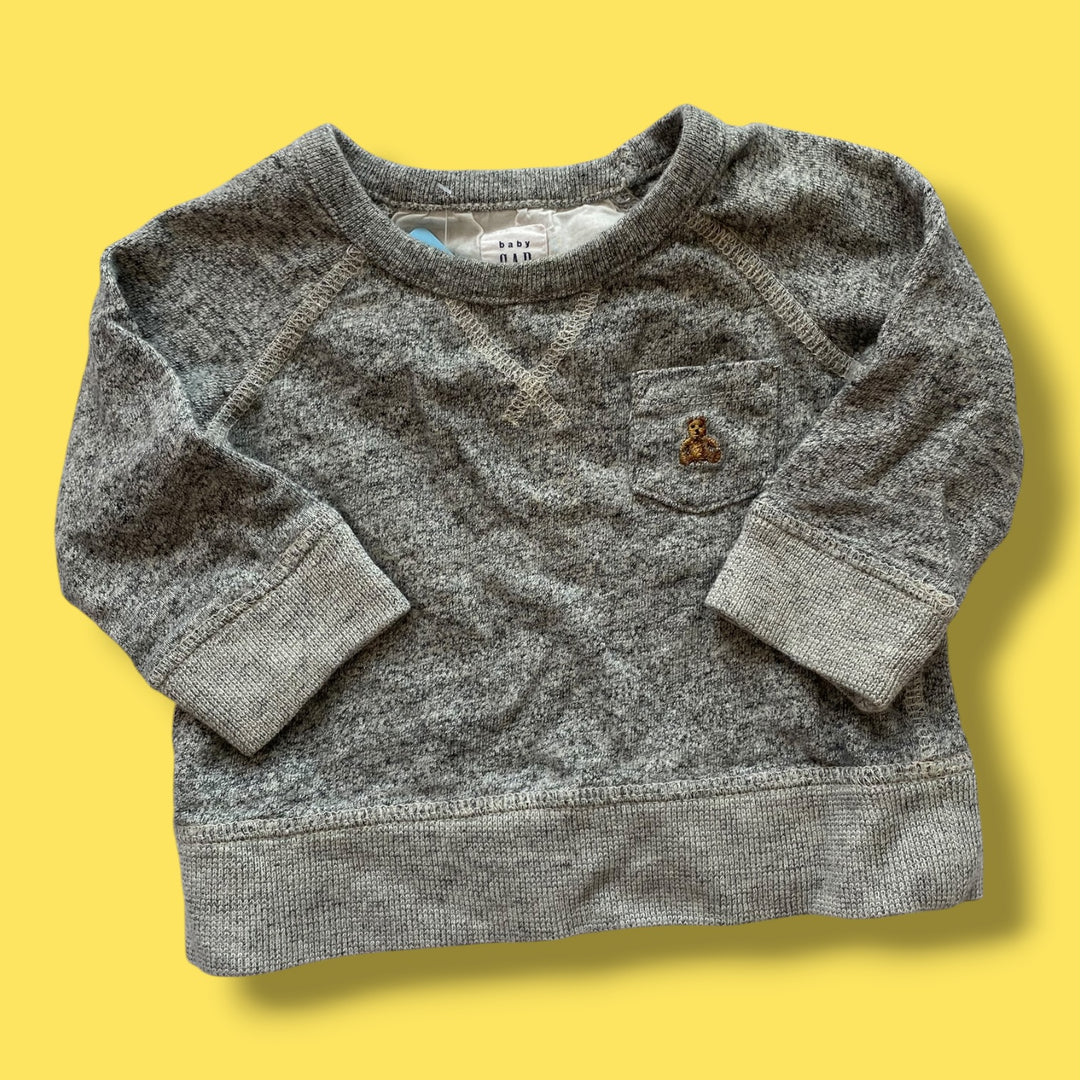 Grey Gap sweatshirt, 6-12m