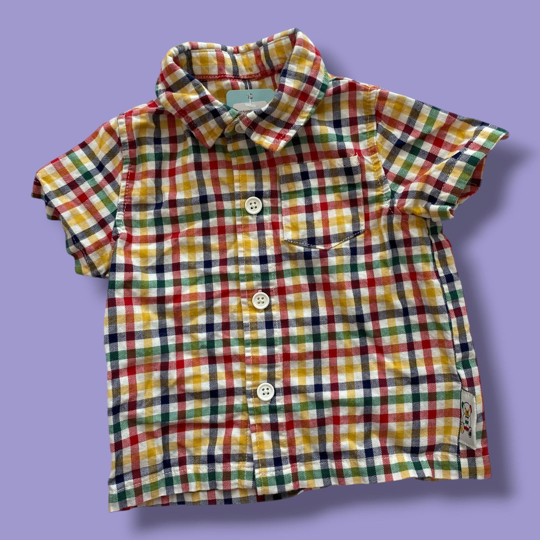 hbc button top, 6-12m