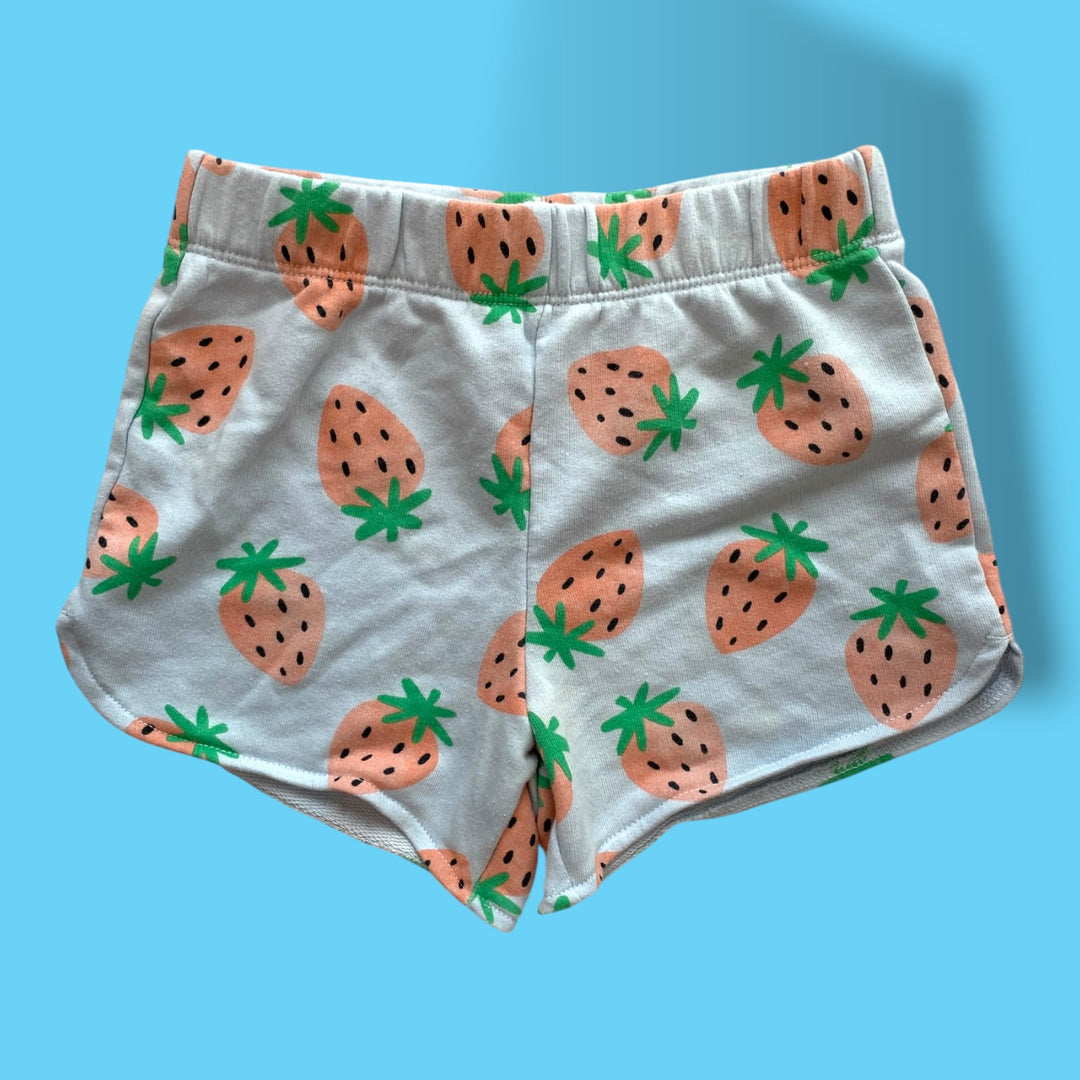 blue old navy strawberry shorts, 4Y