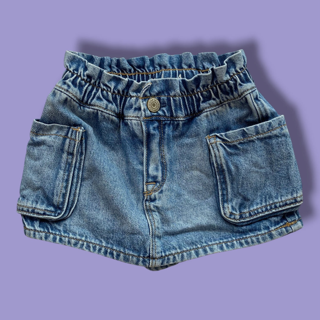 blue gap denim skort, 4Y