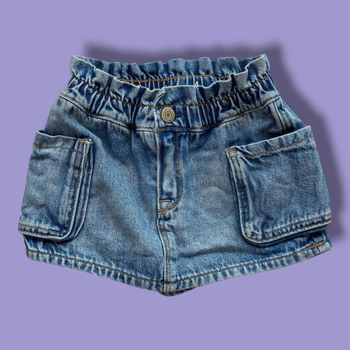 blue gap denim skort, 4Y