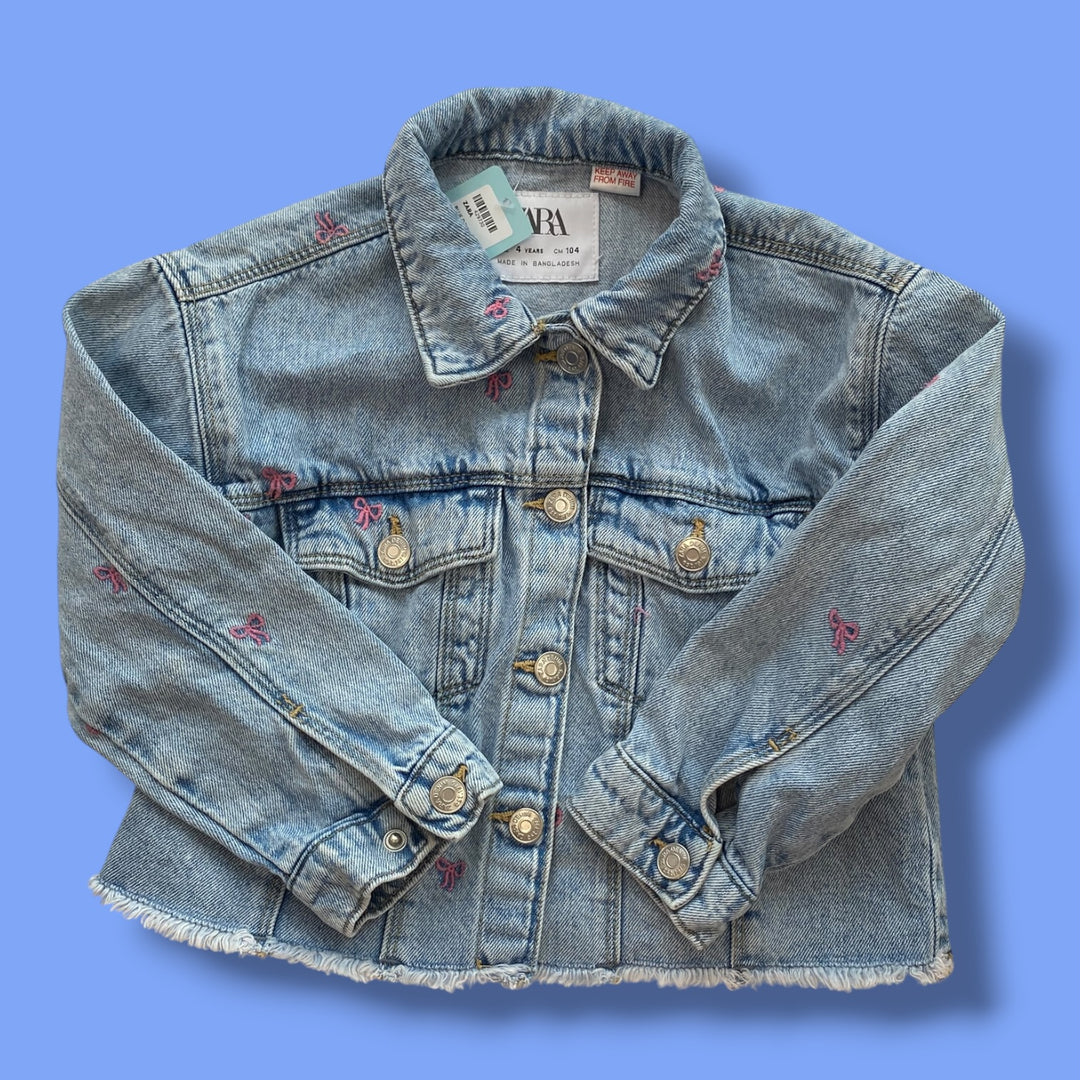 blue Zara denim jacket, 4Y