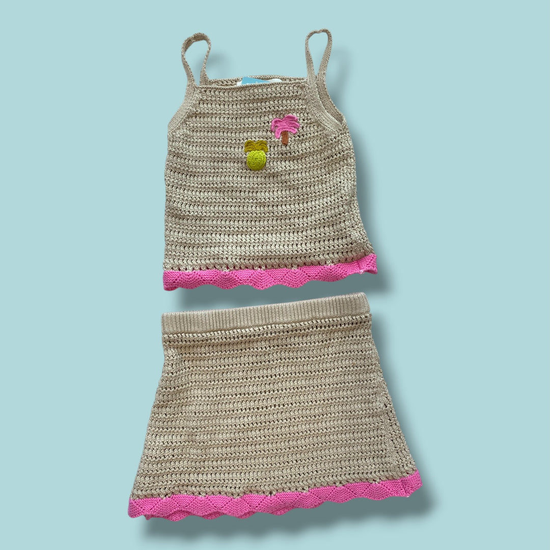 tan h&amp;m 2 piece set, 3y