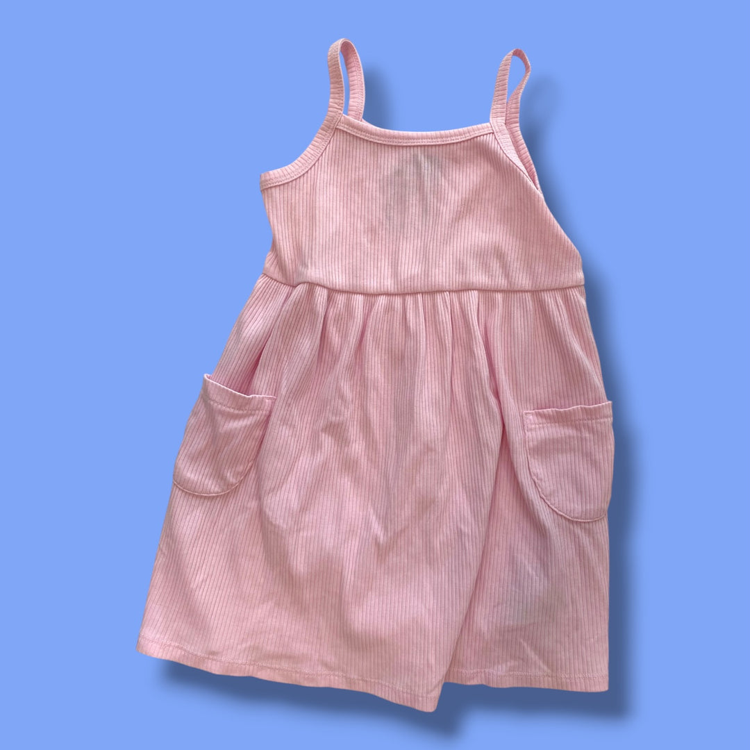 pink Old Navy ribbed dress, 3y