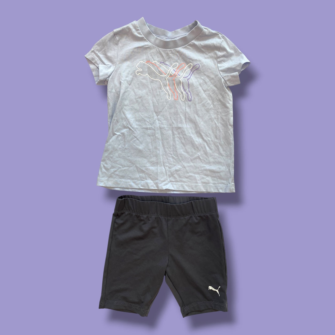 blue puma 2 piece set, 4y