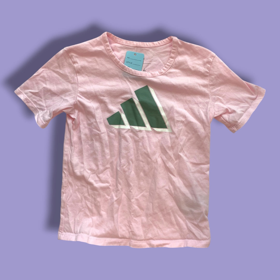 pink adidas t-shirt, 4y