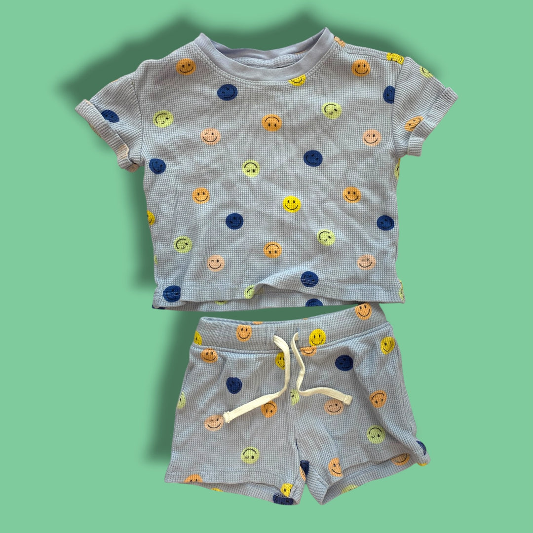 blue old navy 2 piece set, 6-12m