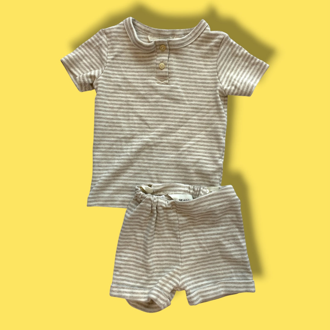tan h&amp;m 2 piece set, 12m