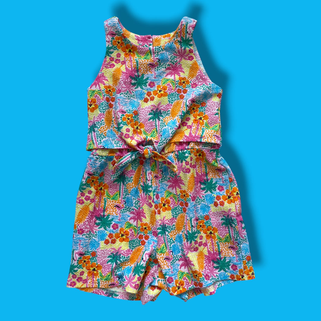 Multicolour Monkey Bars Romper, 4Y
