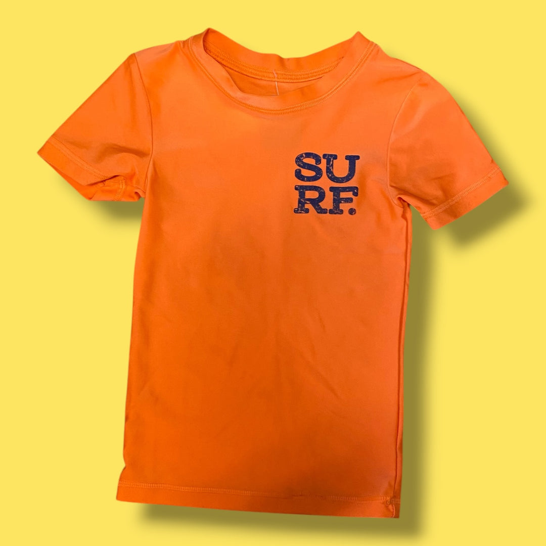orange George neon rashguard, 4-5Y