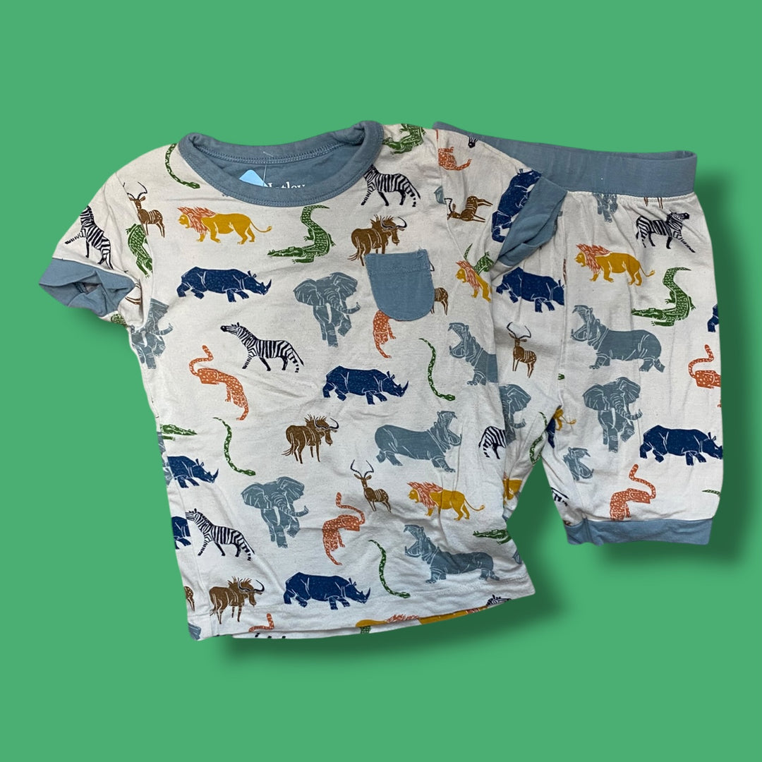 Blue/White Hatley animal pjs, 3Y