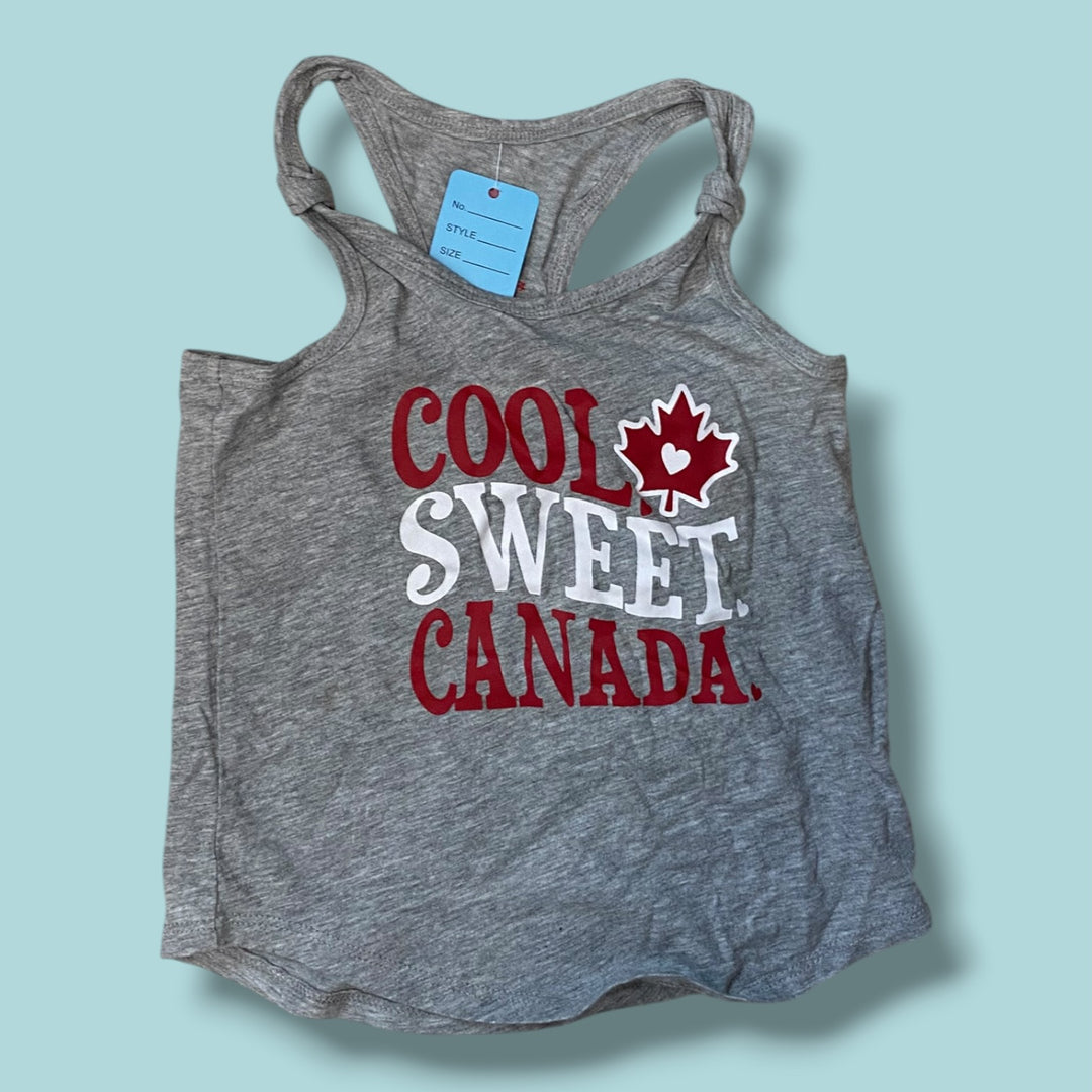 grey Eh! canada day tank, 4Y