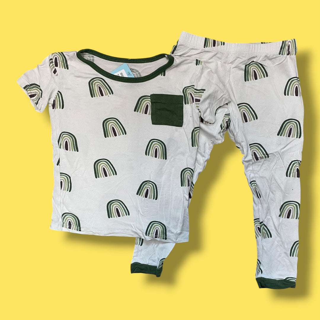 green Kyte rainbow 2 piece set, 3Y