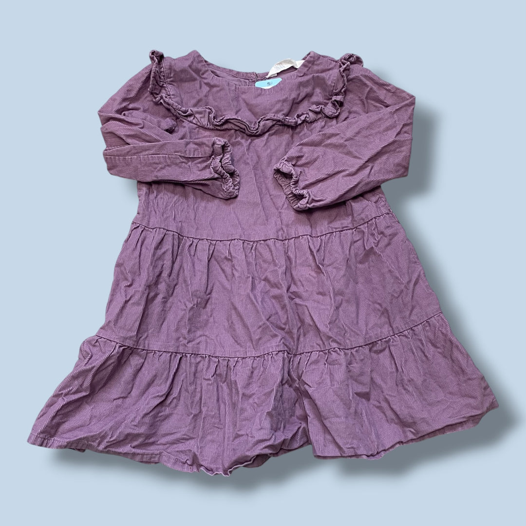 purple H&amp;M ribbed dress, 2-3Y