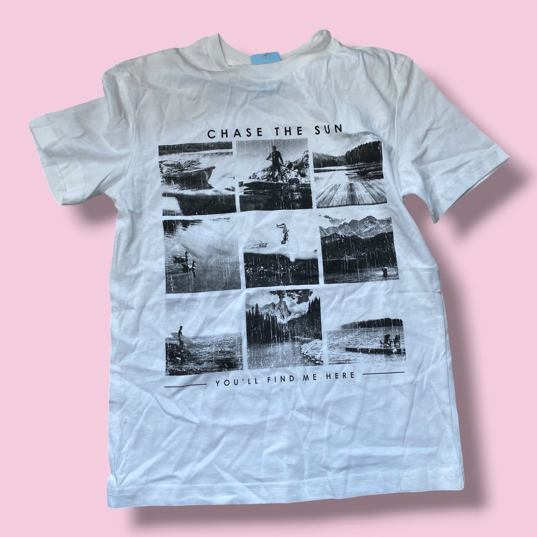 white George t-shirt, 7/8y