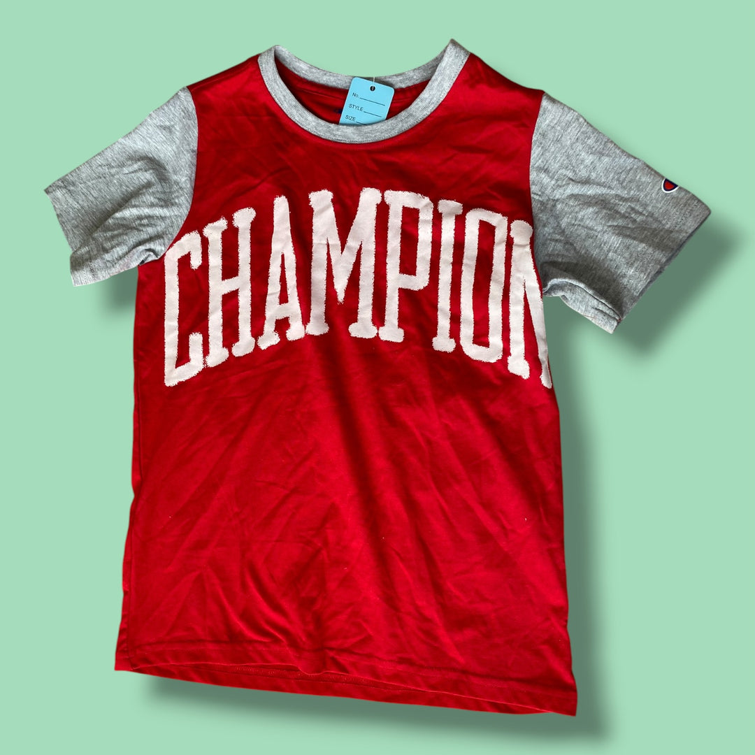 red champion t-shirt, 7Y