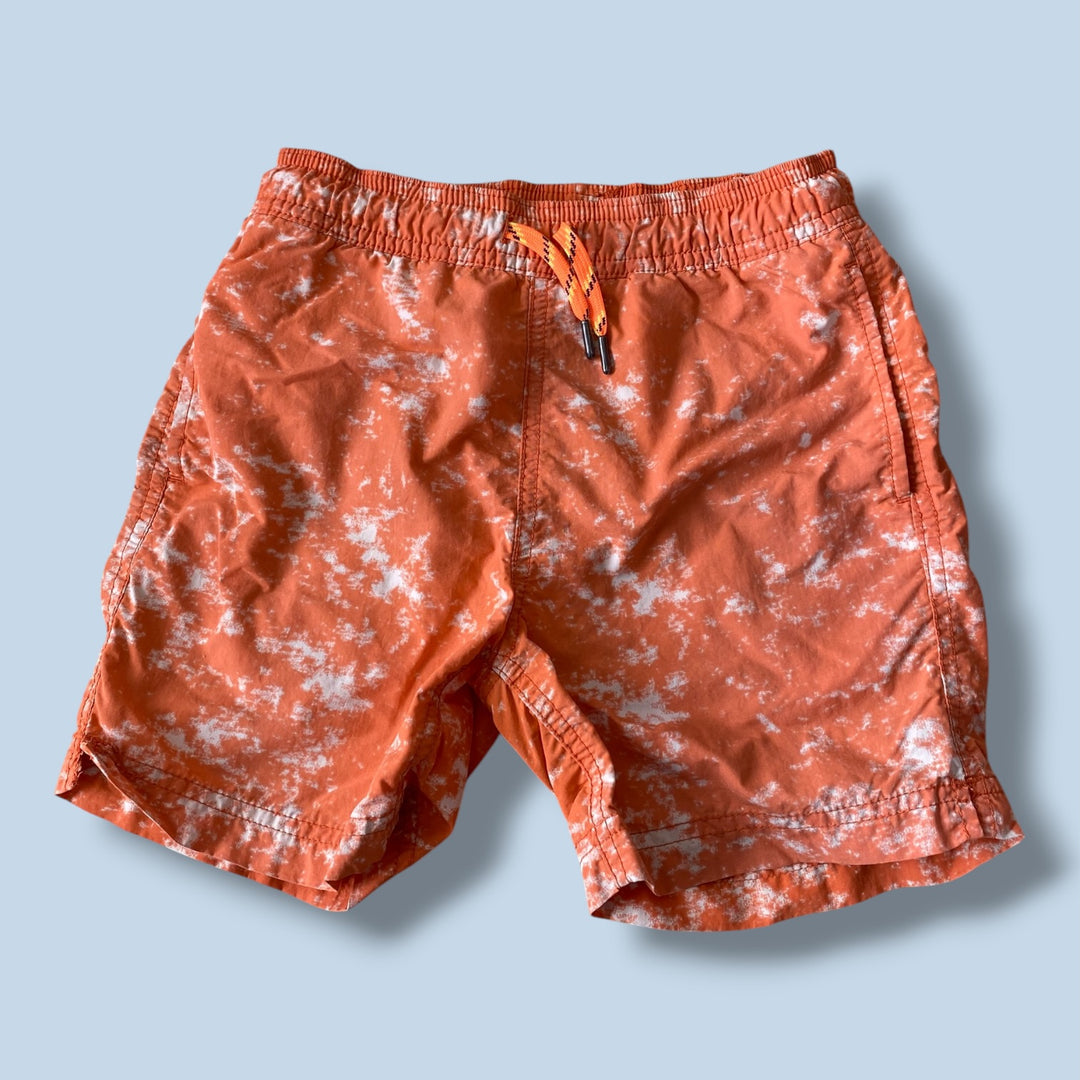 orange crew cuts swim trunks, 6Y