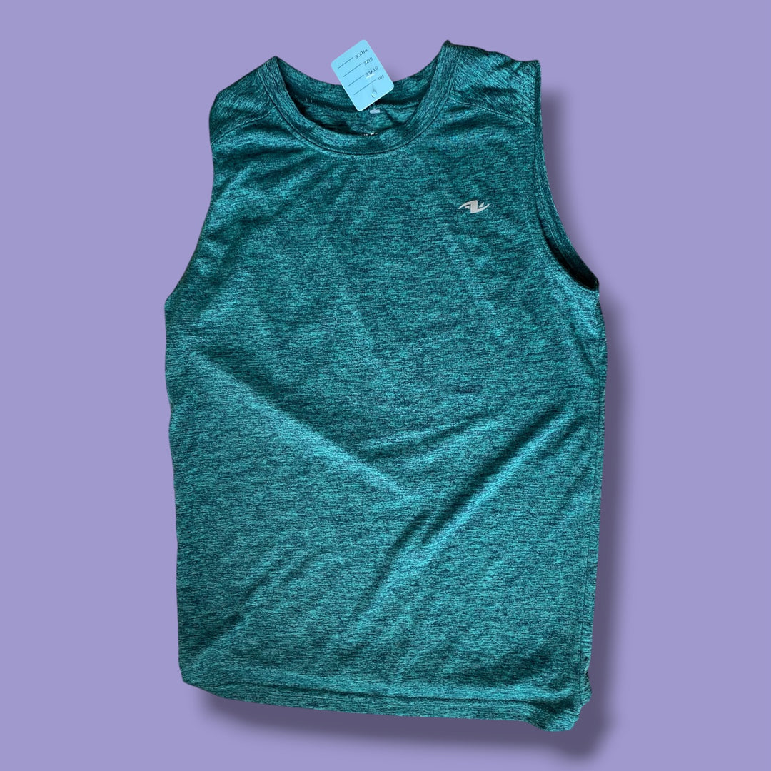 Teal Athletic Works tank, 7-8Y