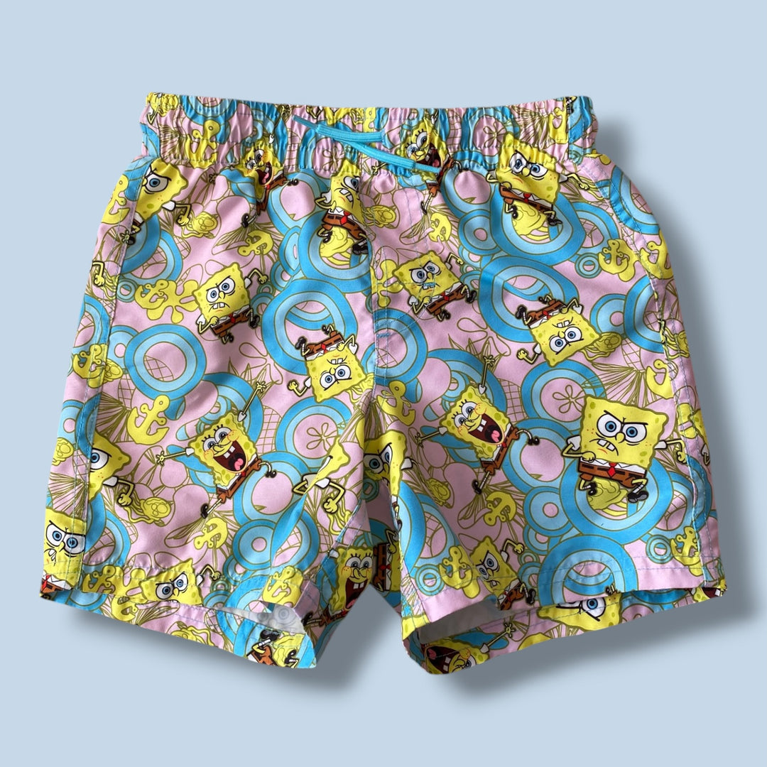 blue spongebob swim trunks, 6/7y