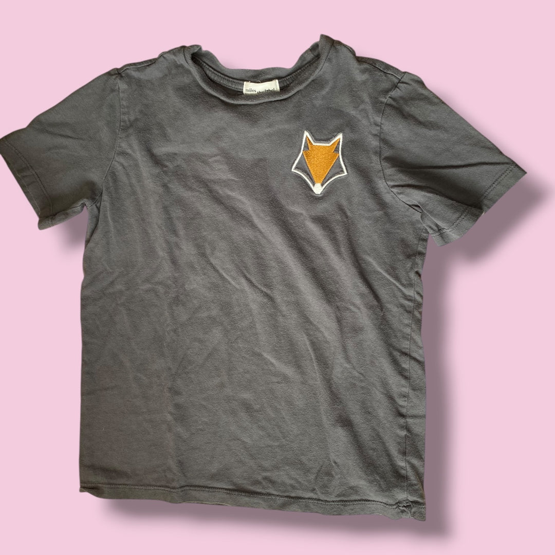 grey miles the label fox tee, 8Y