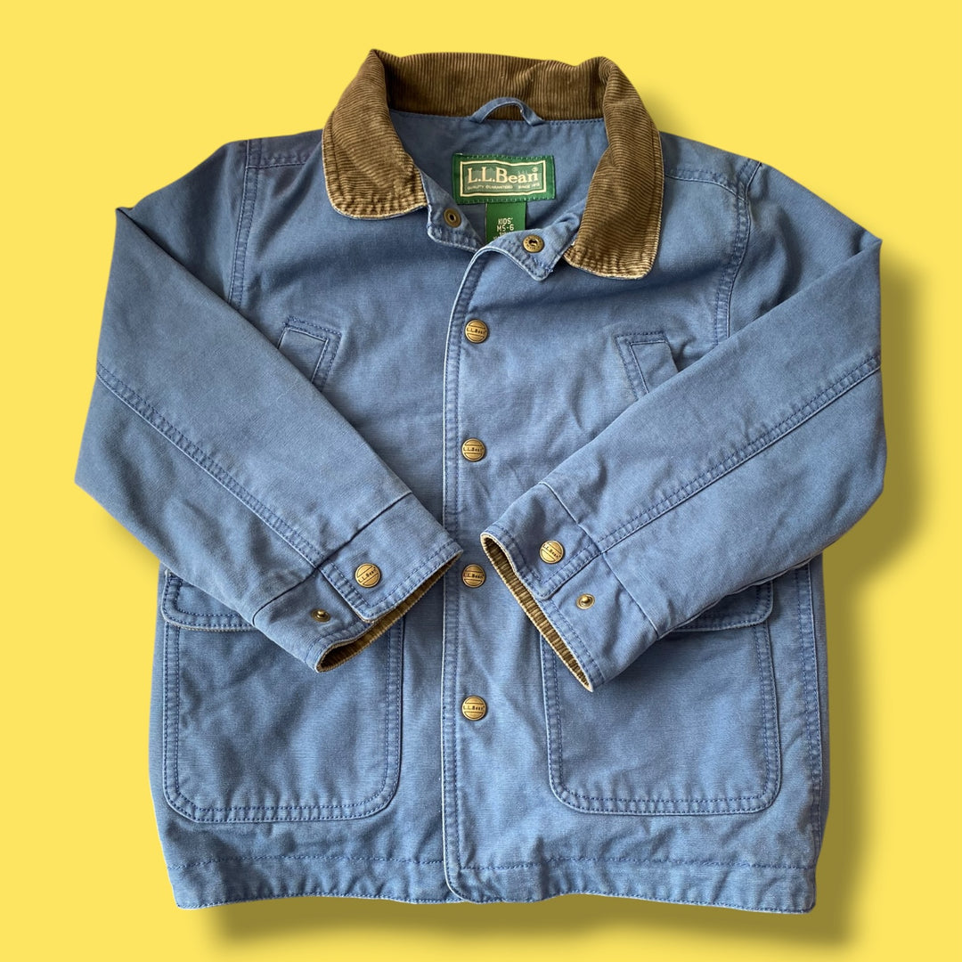 blue ll bean vintage oversized jacket, fits 6/7y