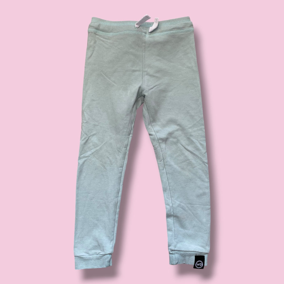 Green Wooley Doodle Joggers, 4Y
