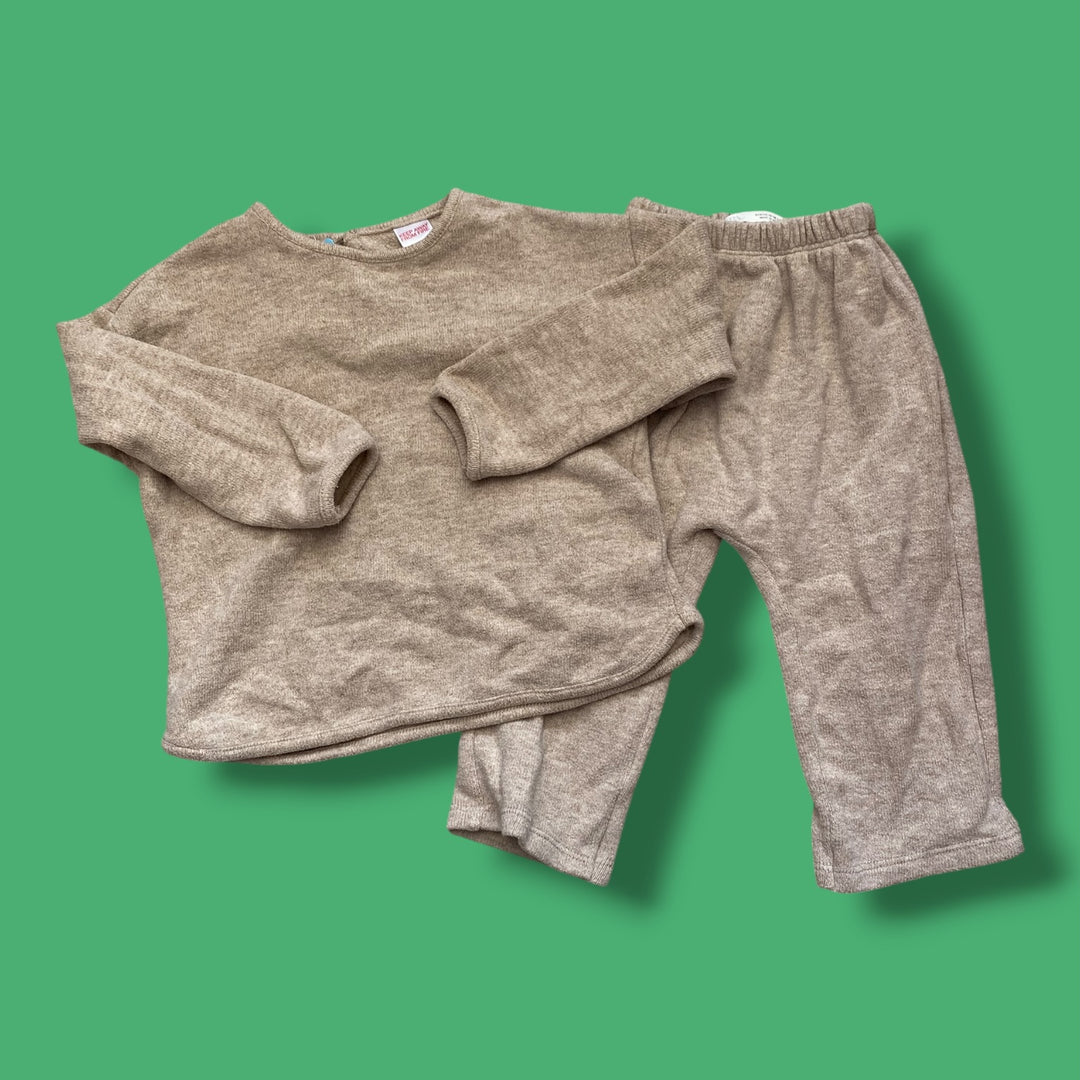 Tan Zara 2 piece set, 12-18m