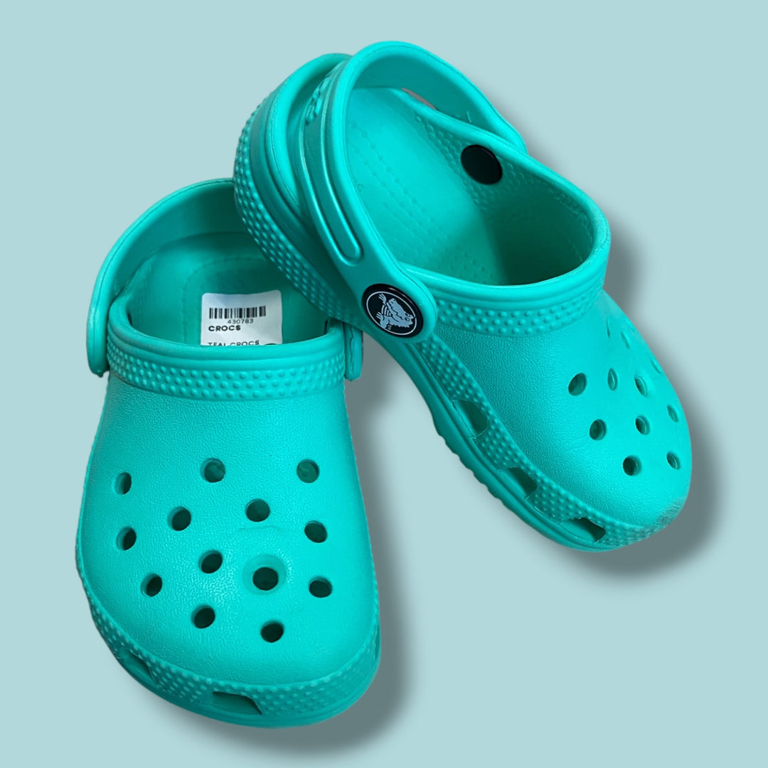 Teal Crocs Crocs, 7.0