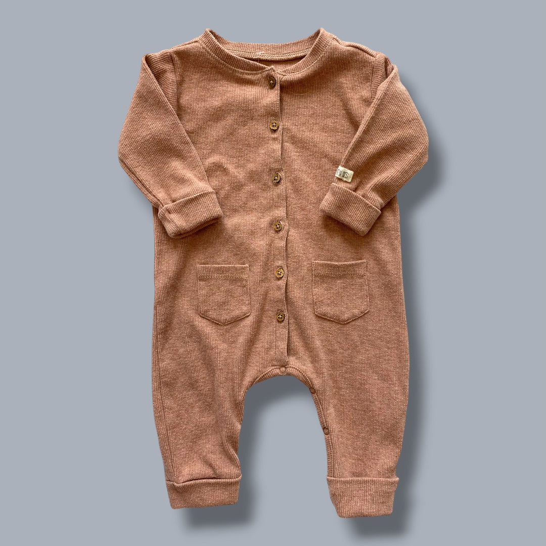 brown Noppies romper, 2-4m
