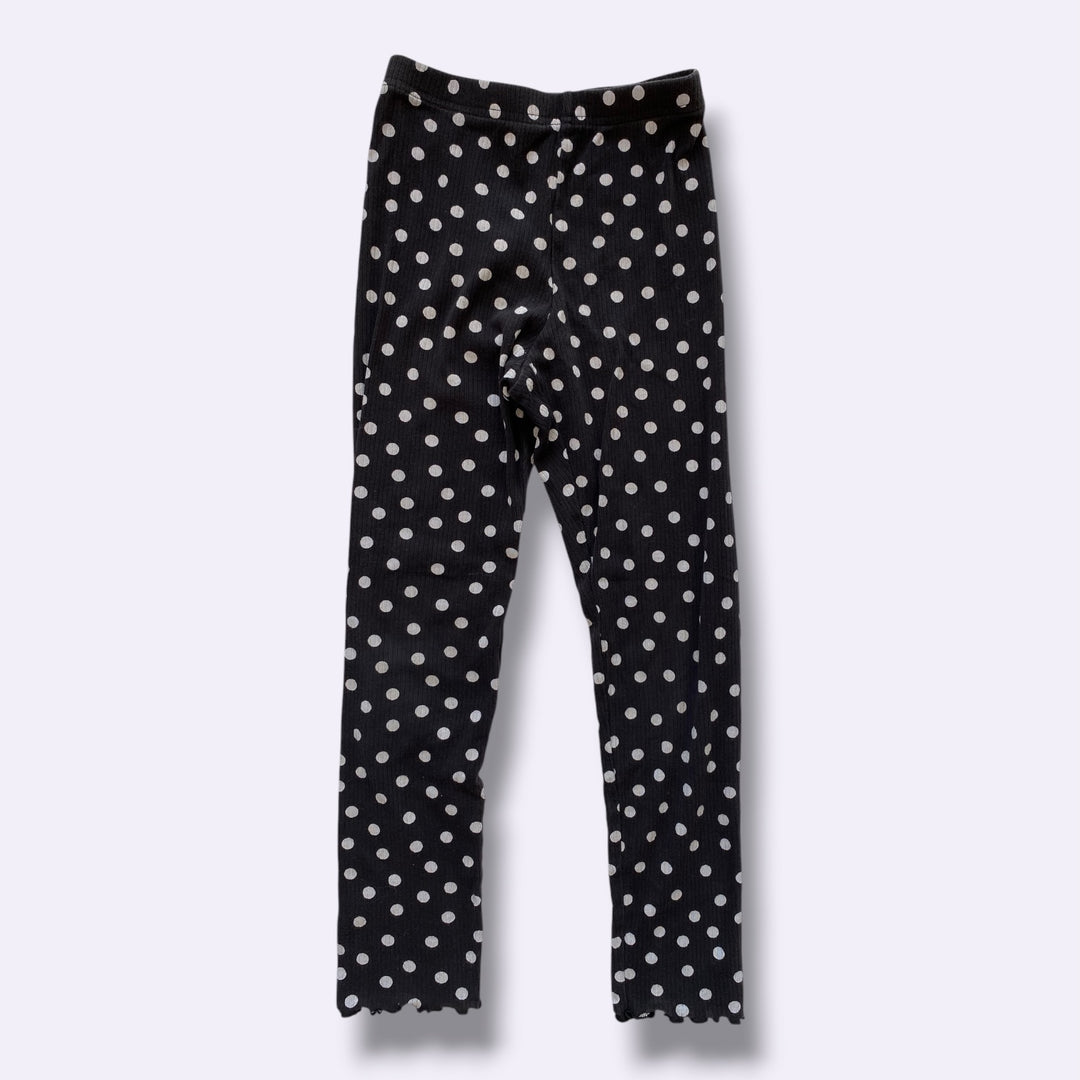 black Old Navy dot pant, 8Y