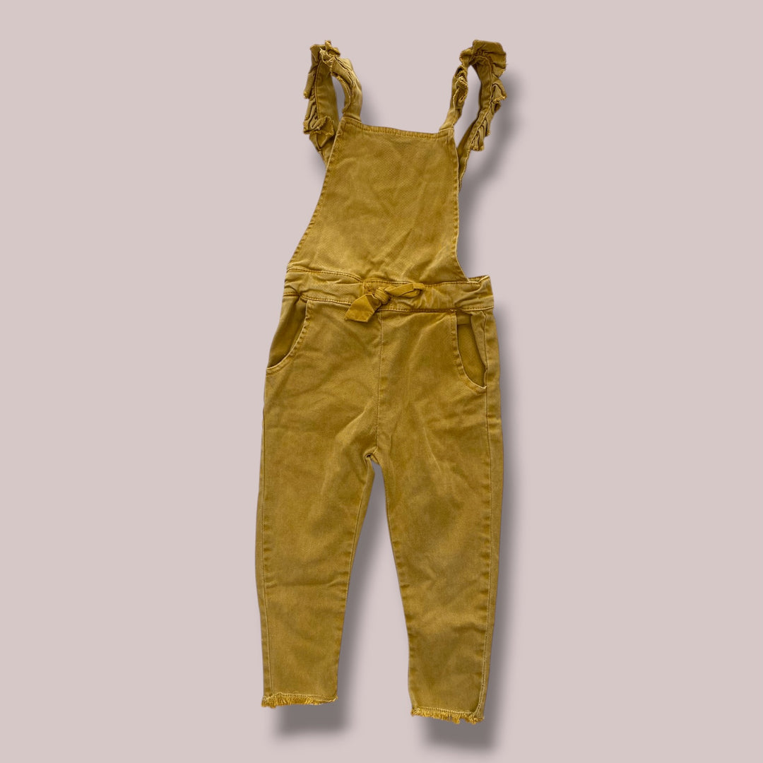 brown Zara overall, 3/4y