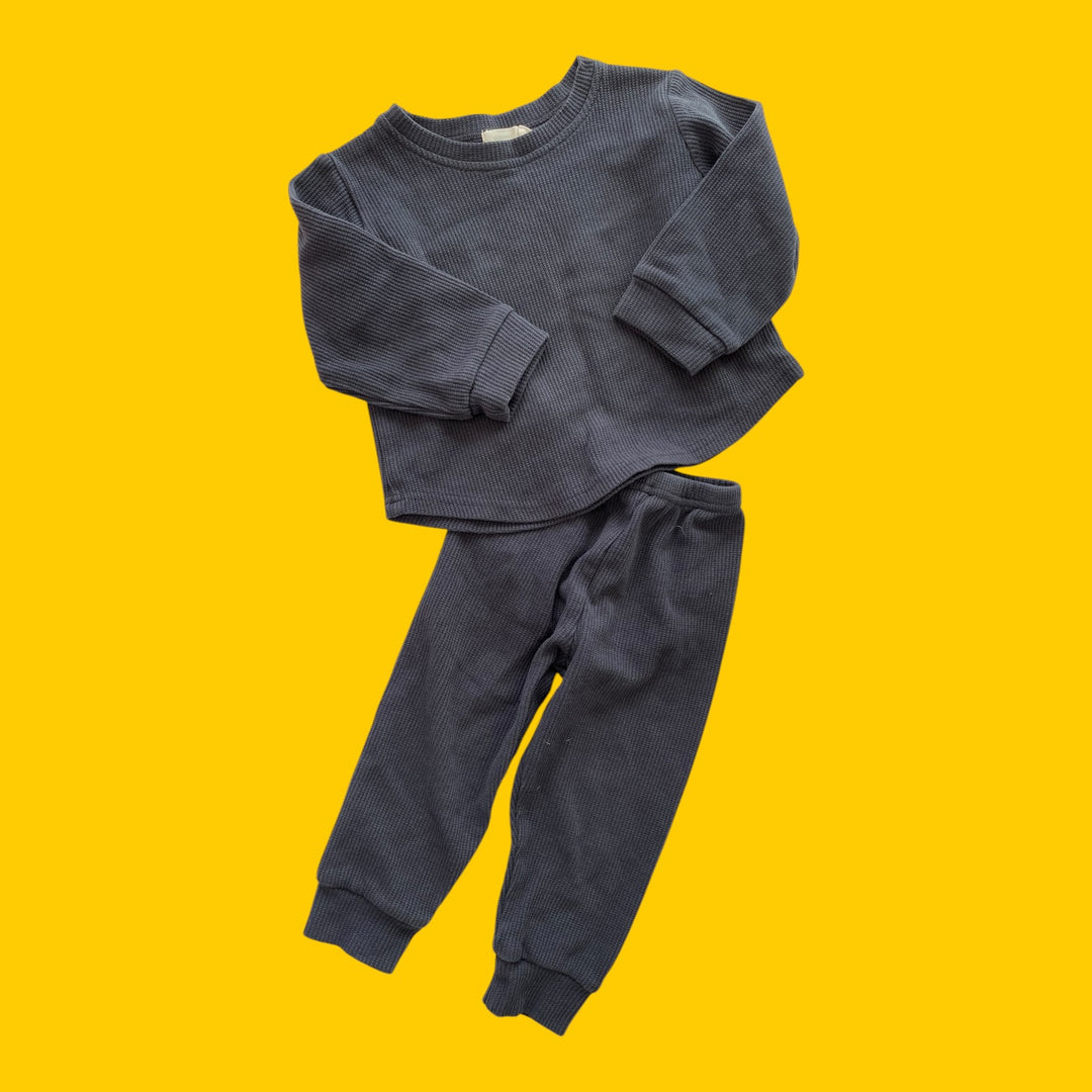 Mikkirae Waffle Knit set 2T