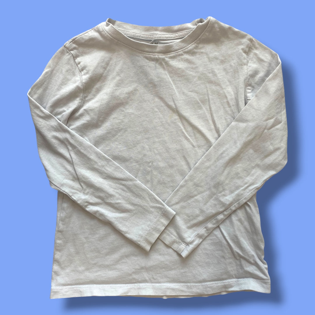 white H&amp;M long sleeve, 5/6y