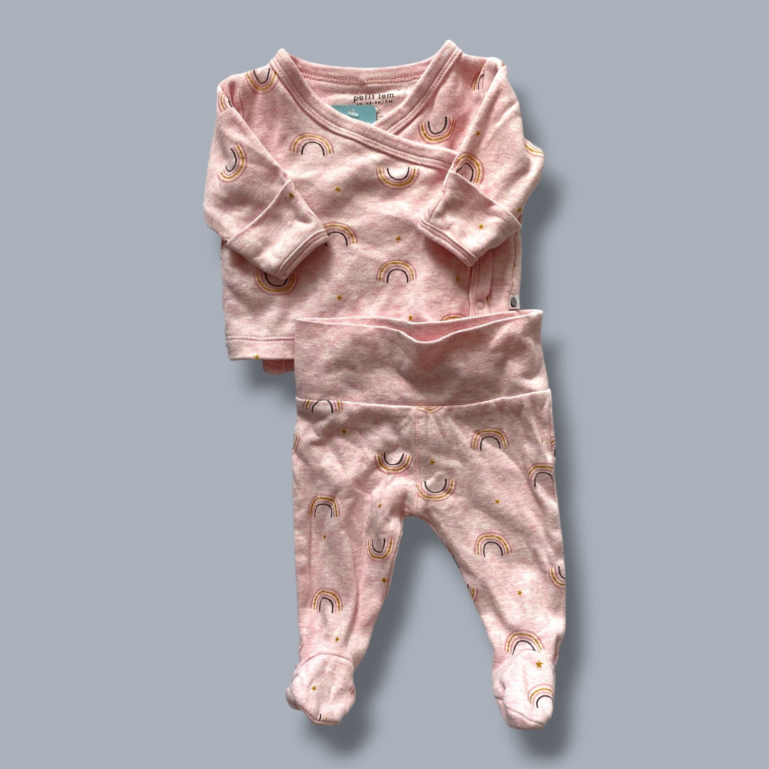 pink petit lem rainbow set, nb