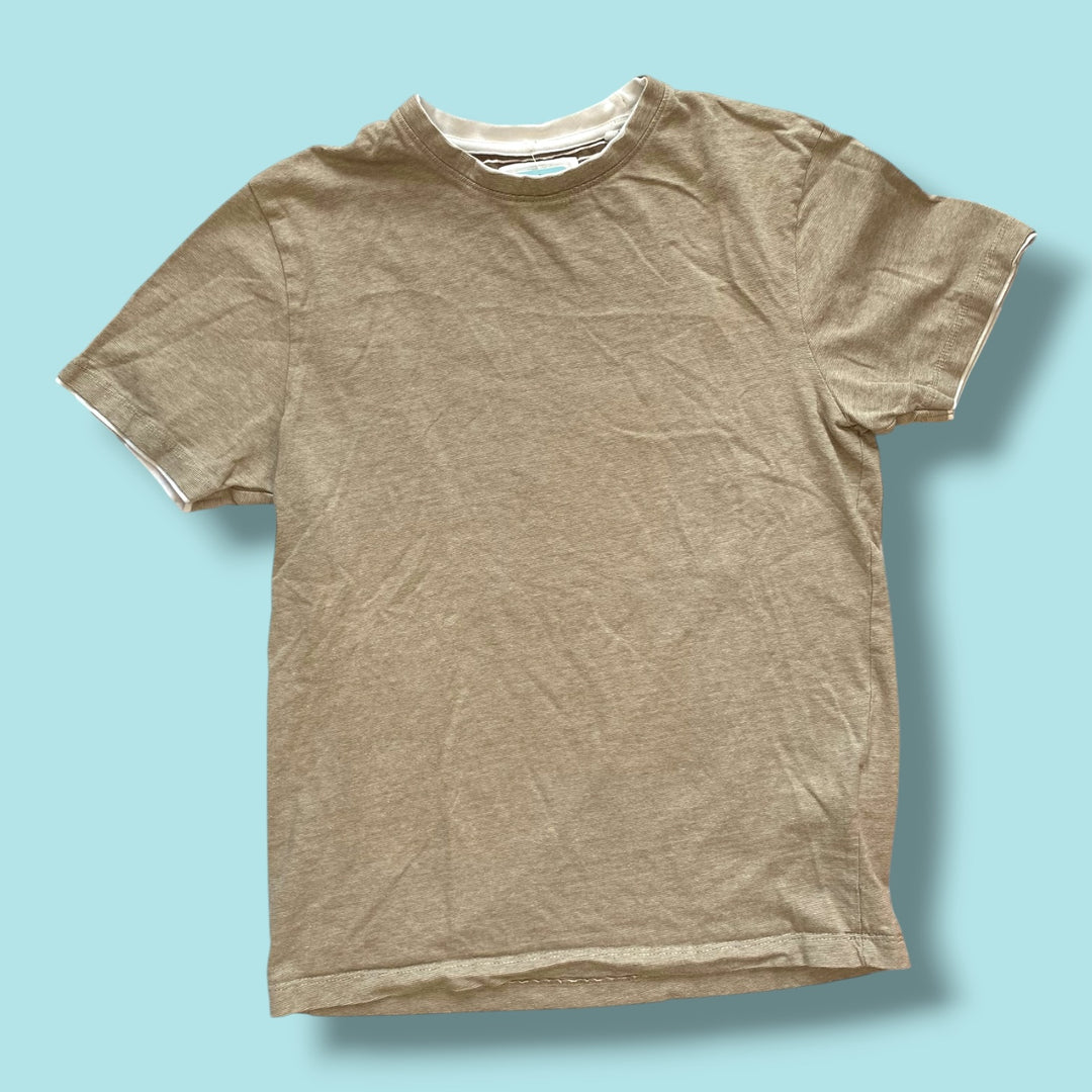 brown denim &amp; Flower Shirt, 11-12Y