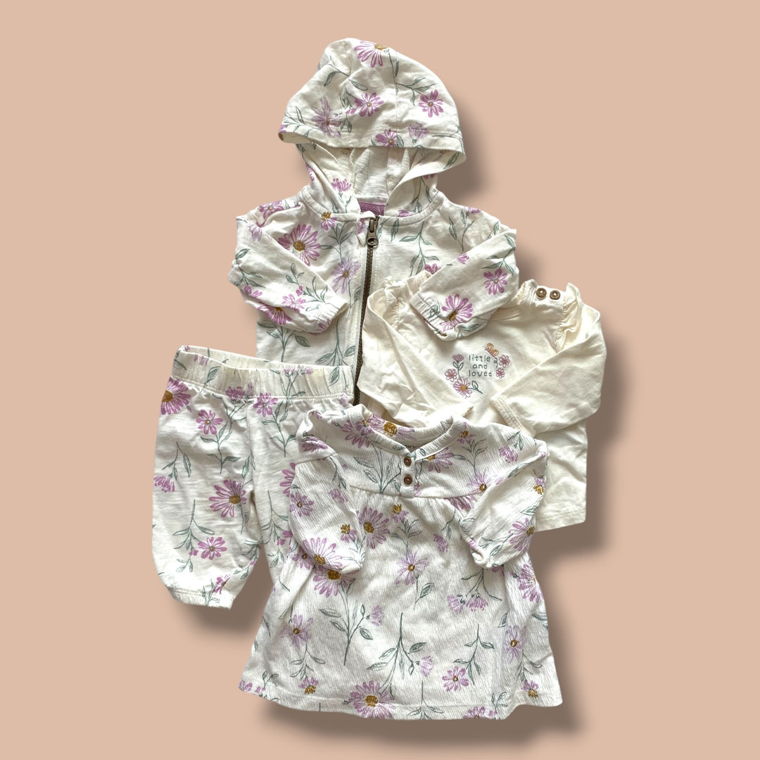 White  Carters 3 piece set, 3m