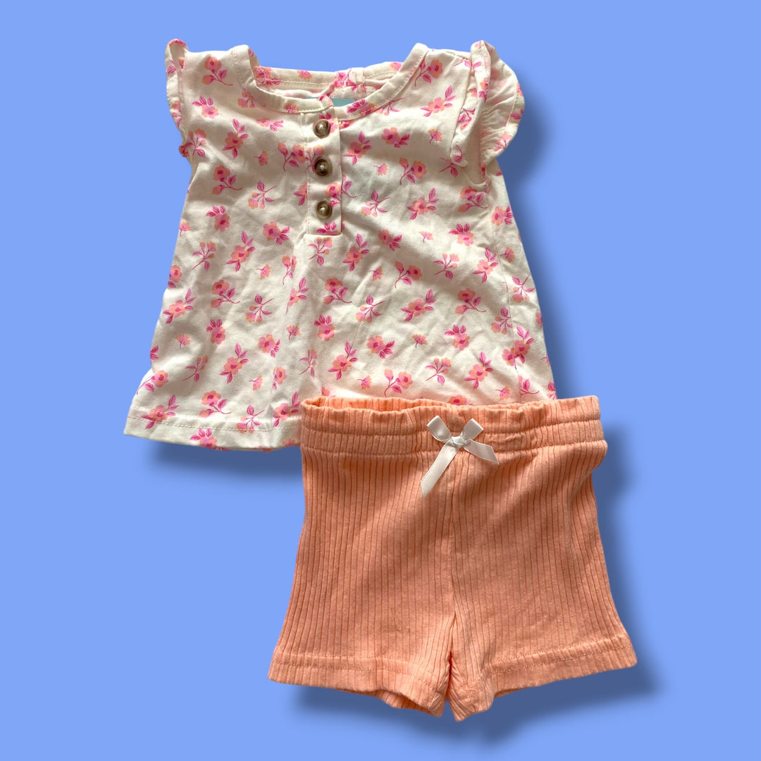 Peach Nicole Miller 2 piece Set, 12m