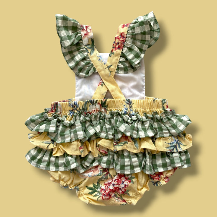 Green/Yellow Bonnie Baby NWT Romper, 3-6m