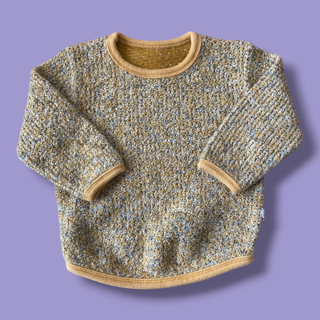 Yellow Unknown Knit Sweater, 12-24m