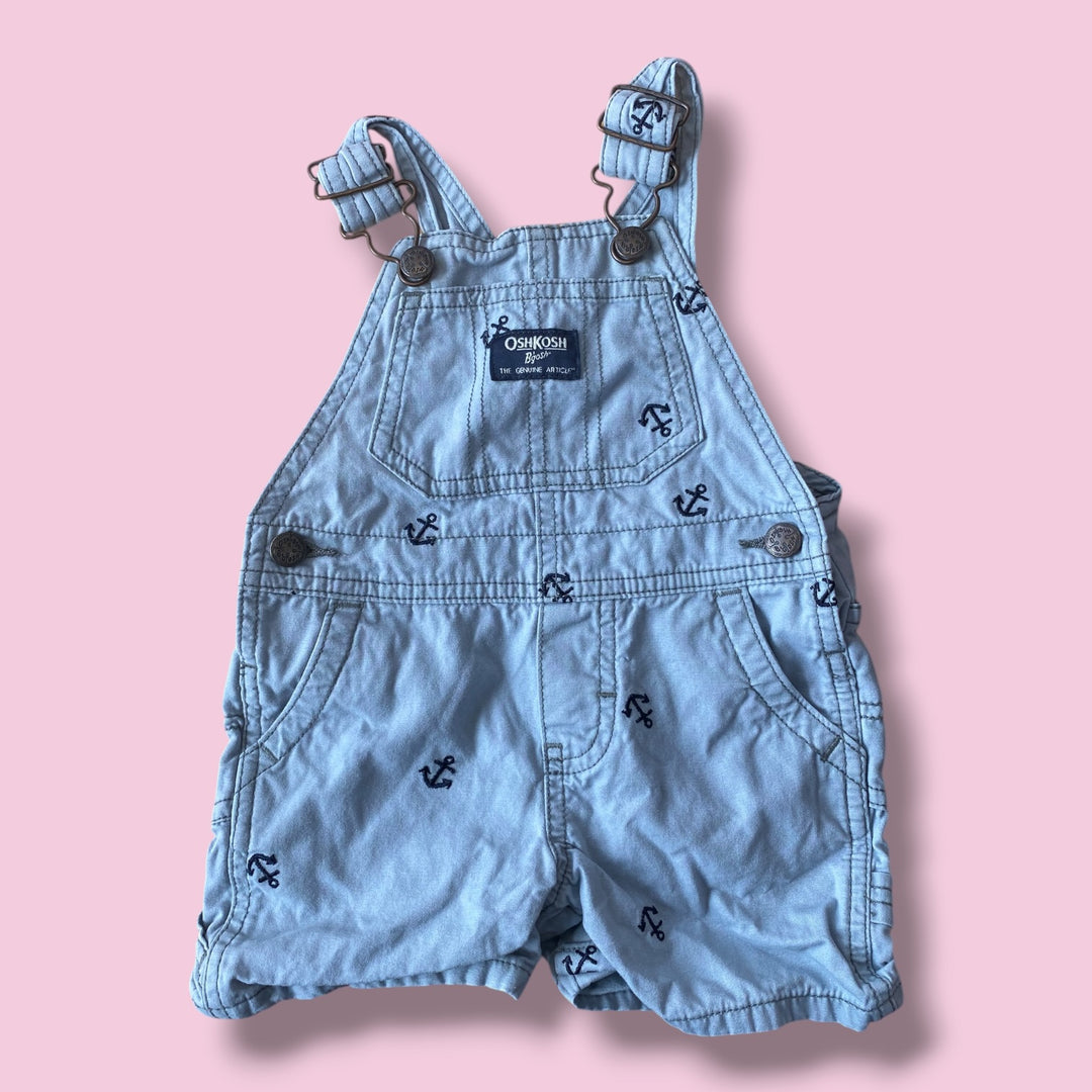 Blue/Grey Oshkosh Romper, 12m