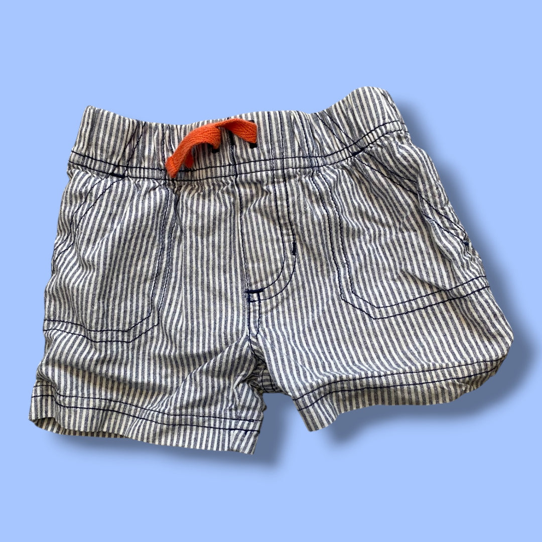 Blue Carters Shorts, 6-9m