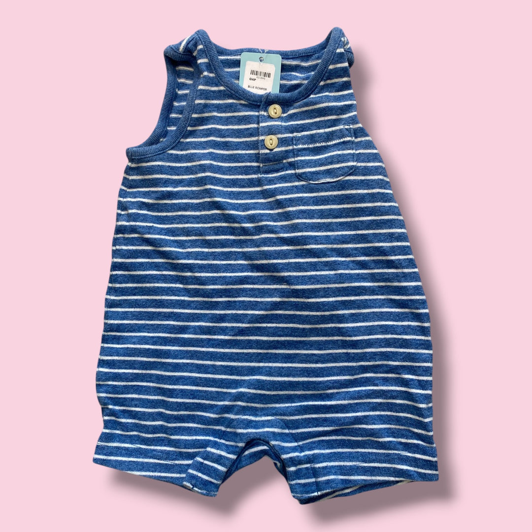Blue Gap Romper, 6-12m