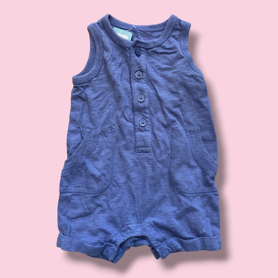 Blue Gap Romper, 6-12m