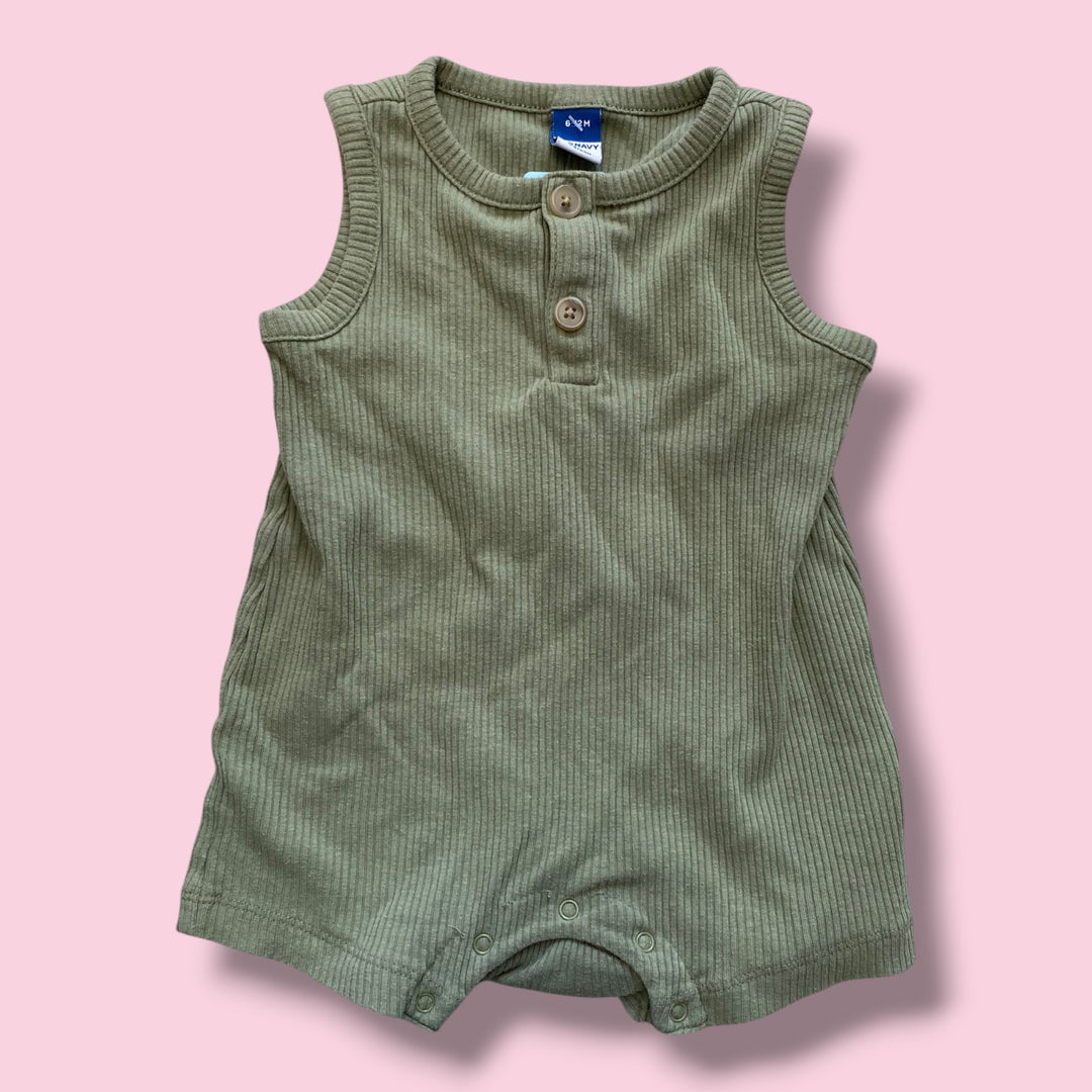 Green Old Navy Romper, 6-12m