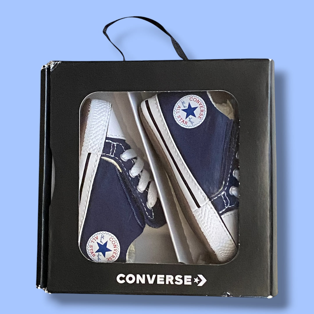 Blue Converse NIB crib shoe, 2.0