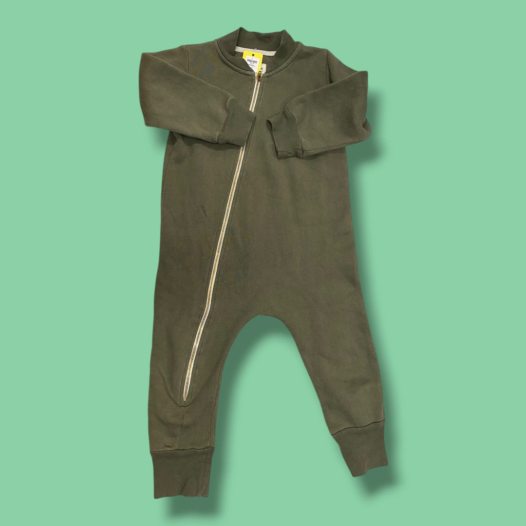 green Mini Mioche Romper, 3Y