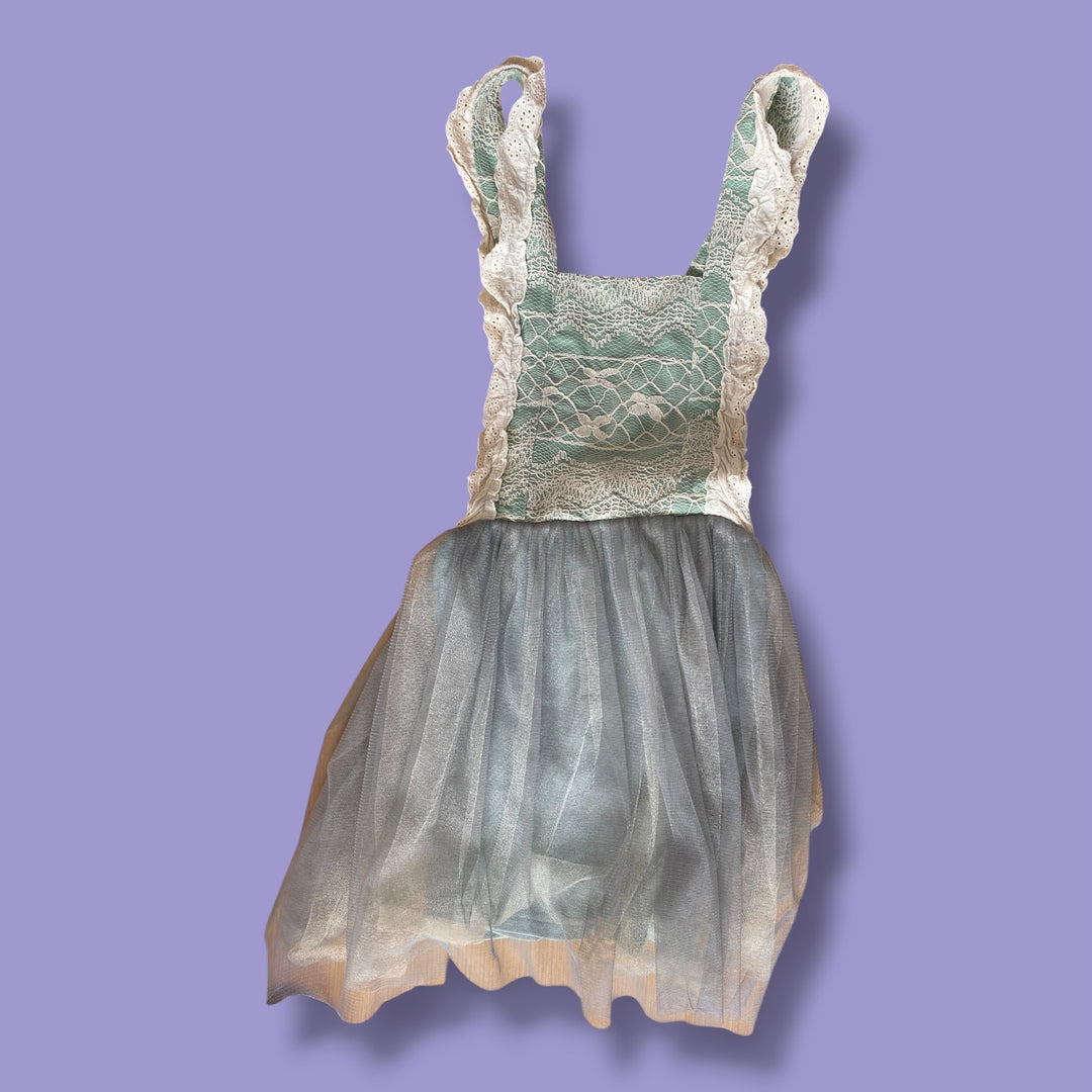 Grey/Green Trish Scully Dress, 6Y