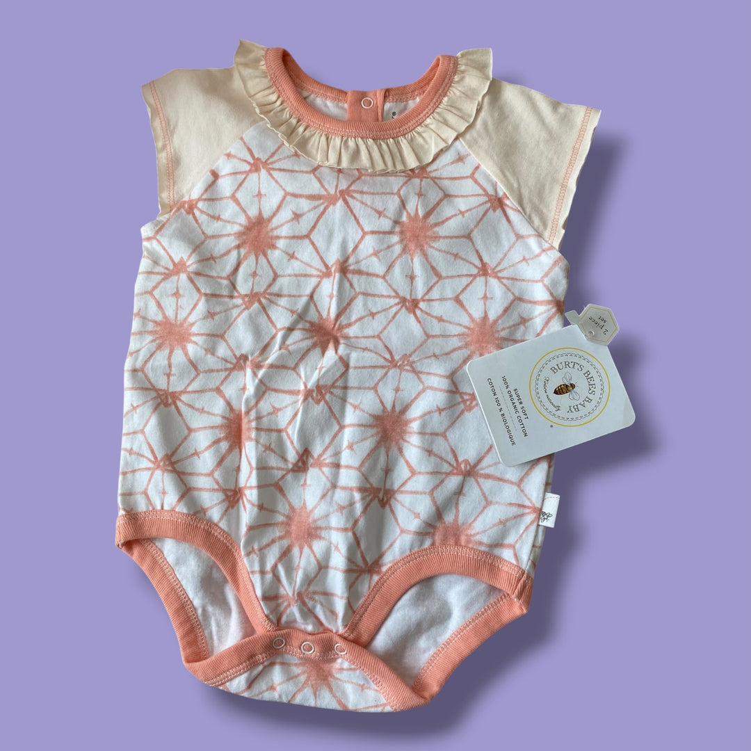 Pink Burts Bees Baby NWT Bodysuit, 18m