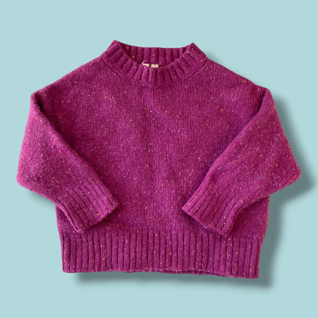 purple arket wool blend sweater, 1/2y