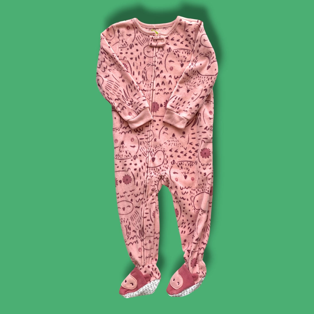 pink carters fleece sleeper, 24m